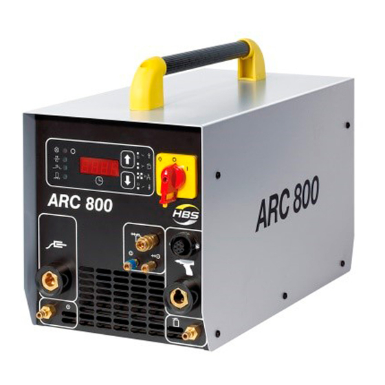 HBS ONURFIX ARC 800 Operating Manual