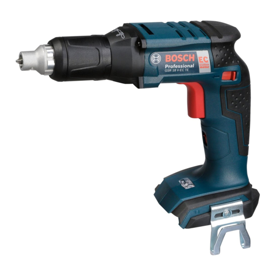 Bosch Professional GSR 18 V-EC TE Original Instructions Manual
