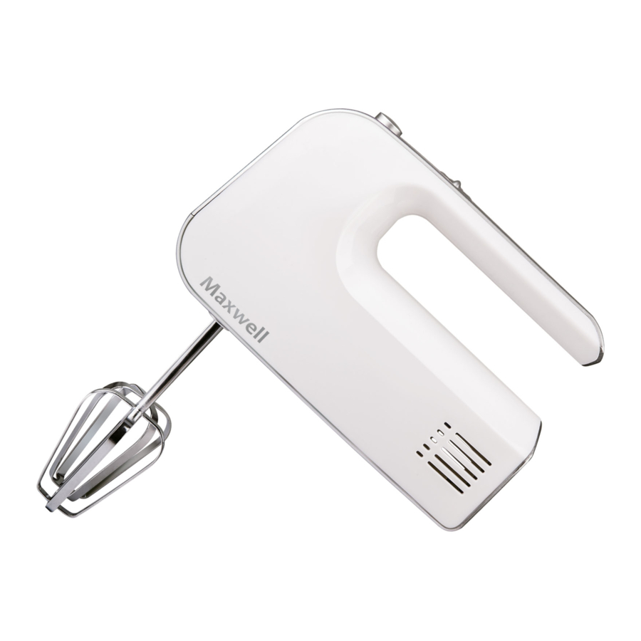 Maxwell MW-1351 Hand Mixer Manuals
