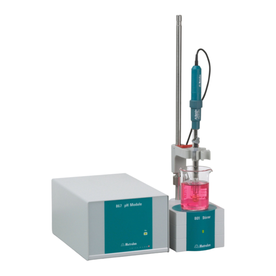 Metrohm 867 pH Module Manual