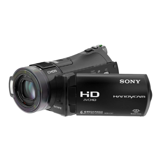 Sony HDR-CX6EK Service Manual