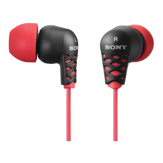 Sony MDR-EX37B Operating Instructions