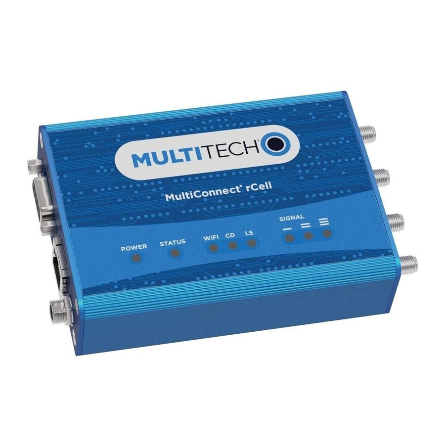 Multitech MultiConnect rCell 100 Series, MTR-H5/H6/G3 Quick Start