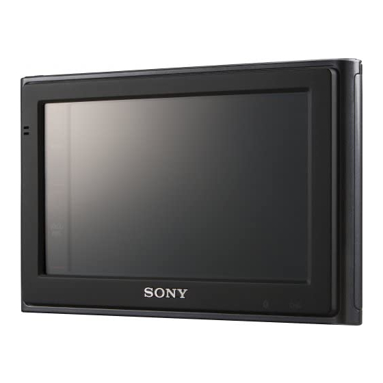 Sony NV-U74T - 4.3" Portable Navigation System Important Information Manual