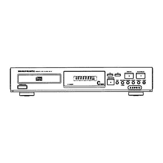 Marantz 74 CD38/o1B Service Manual