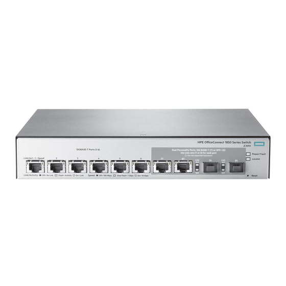 HPE OfficeConnect 1850 Series Management And Configuration Manual