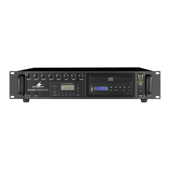 Monacor PA-8120RCD Instruction Manual