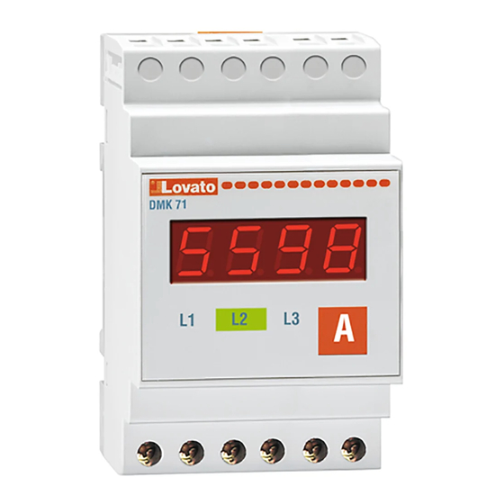 LOVATO ELECTRIC DMK71 Quick Start Manual