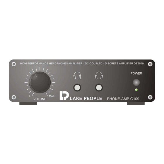 Lake People PHONE AMP G109 P Manuals
