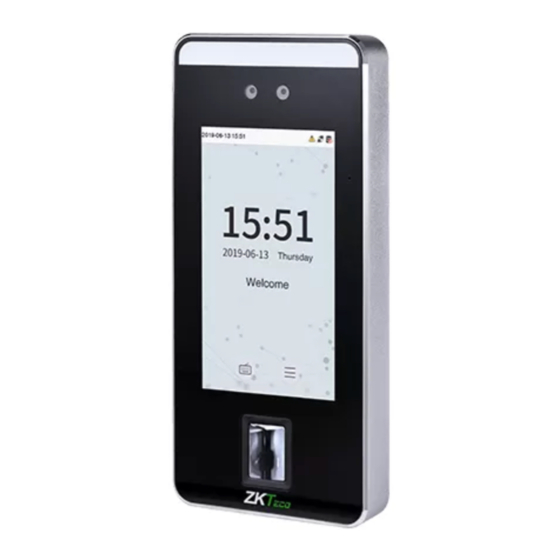 ZKTeco SpeedFace Series Quick Start Manual