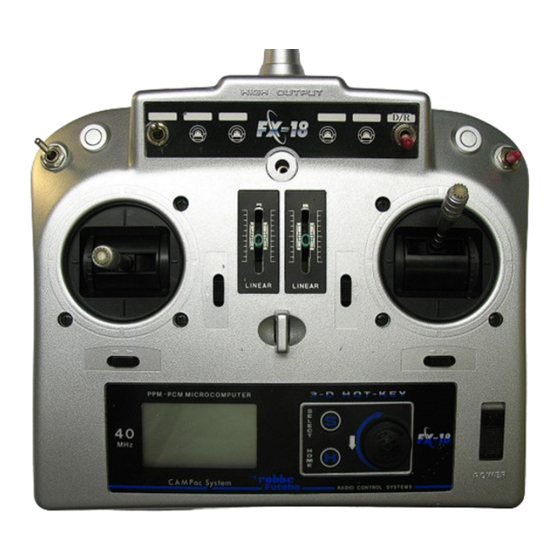 FUTABA FX-18 Quick Start Manual