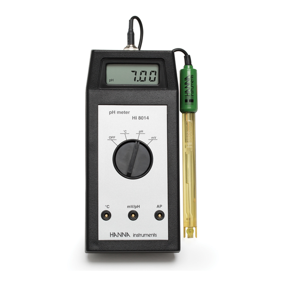 Hanna Instruments HI8014 Instruction Manual