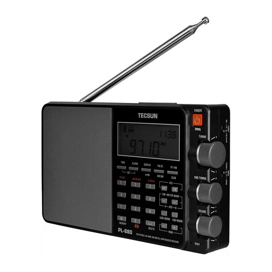 Tecsun PL-880 Quick Start Manual