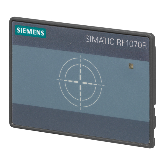 Siemens SIMATIC RF1070R Manuals