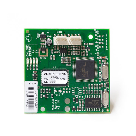 Paradox VDMP3 User Manual