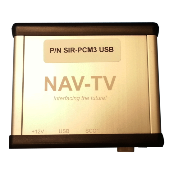 Nav TV PCM3-997-Media Manual
