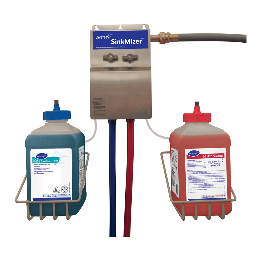 diversey J-Fill Sink Mizer SS Owner's Manual
