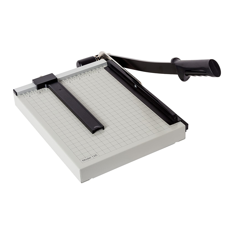 Dahle Vantage 12E Instruction Manual