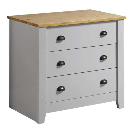 Seconique LUDLOW 3 DRAWER CHEST Assembly Instructions Manual