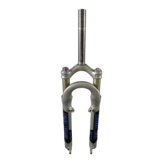 FOX RACING SHOX TALAS RLC Owner's Manual