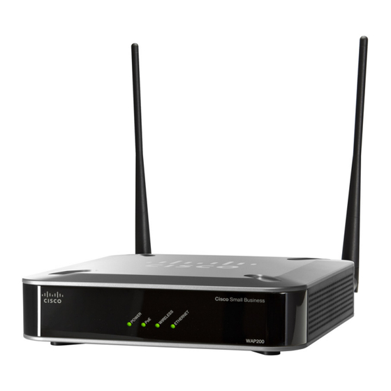 Cisco WAP200 Quick Start Manual
