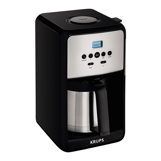 Krups SAVOY ISOTHERME PROGRAMMABLE INOX 1.7L Manual