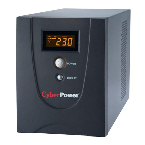 CyberPower Value1200ELCD Quick Start Manual