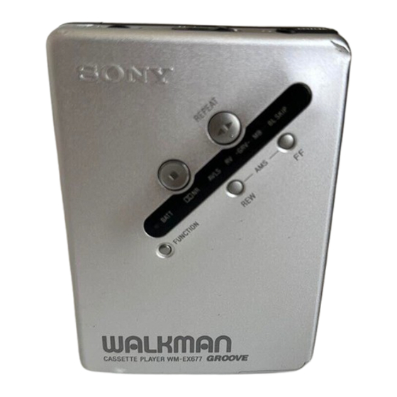 Sony Walkman WM-EX677 Operating Instructions