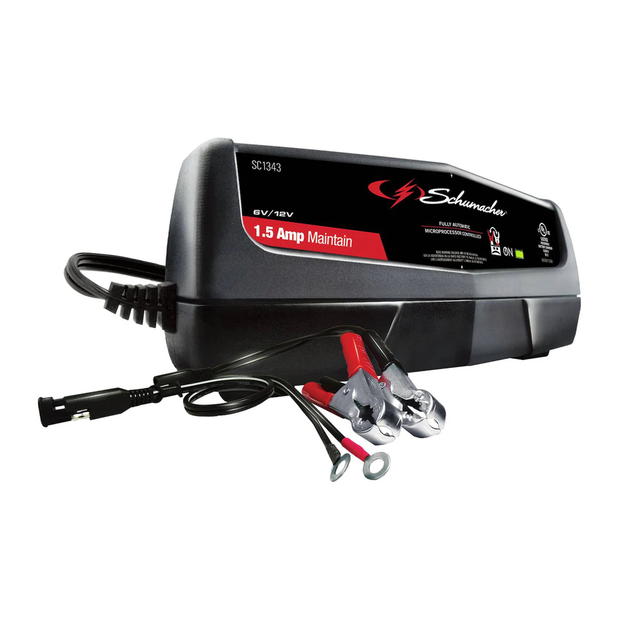 Schumacher SC1343 - Automatic Battery Maintainer Manual