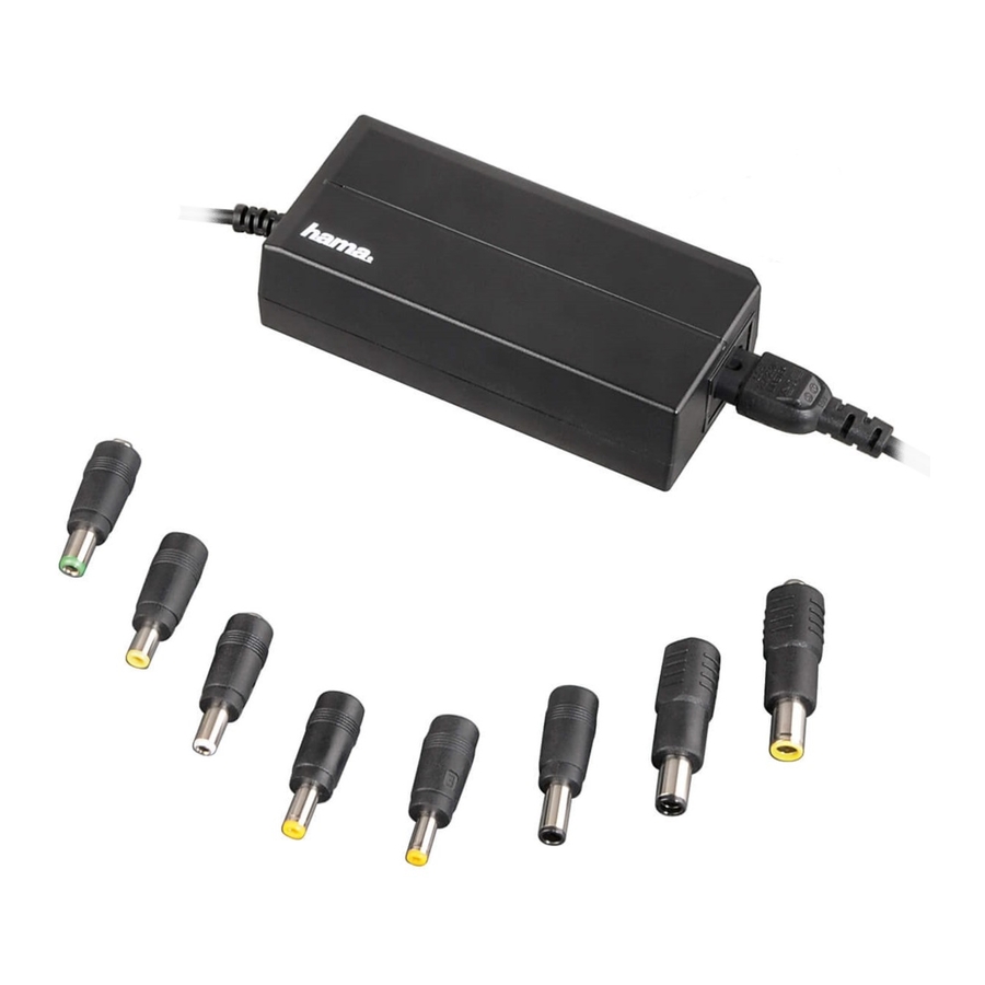Hama Universal Notebook Power Supply Operating	 Instruction