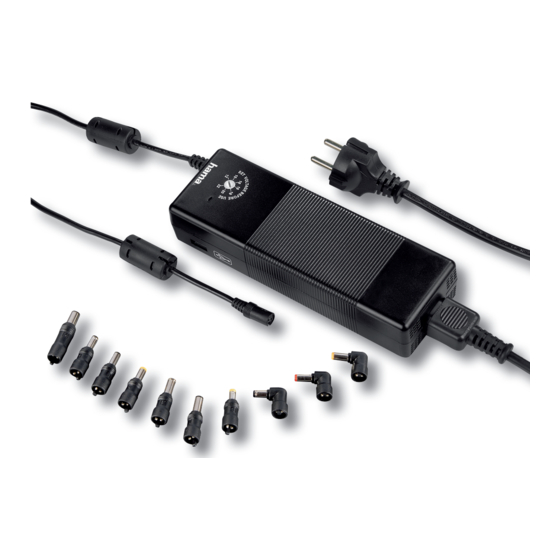 Hama Universal Notebook Power Supply Operating	 Instruction