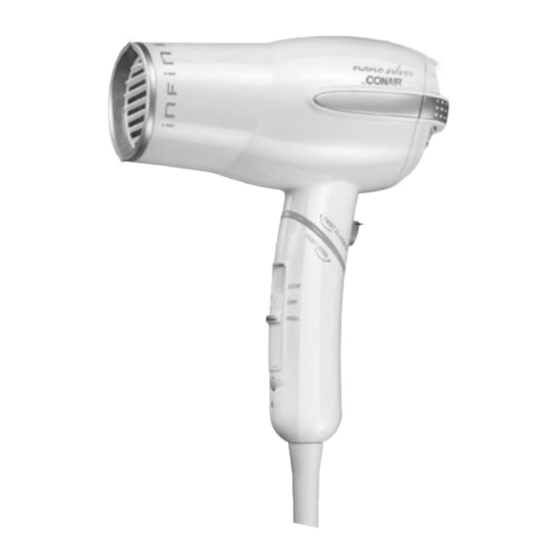 Conair Infiniti Nanosilver 230 Instruction & Styling Manual