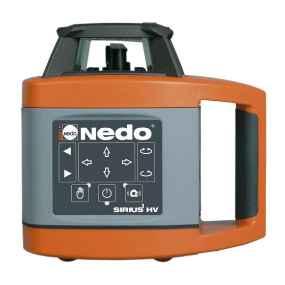 Nedo SIRIUS 1 HV Operating Instructions Manual