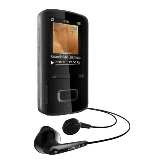 Philips GoGear SA3VBE04 Quick Start Manual