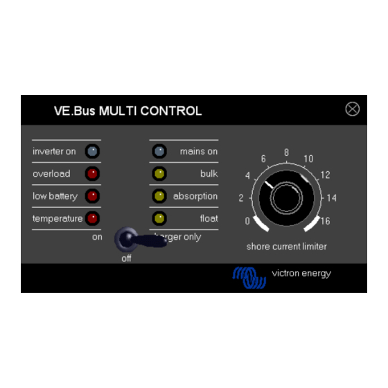 Victron energy VE.Bus Multi Control Panel Manual