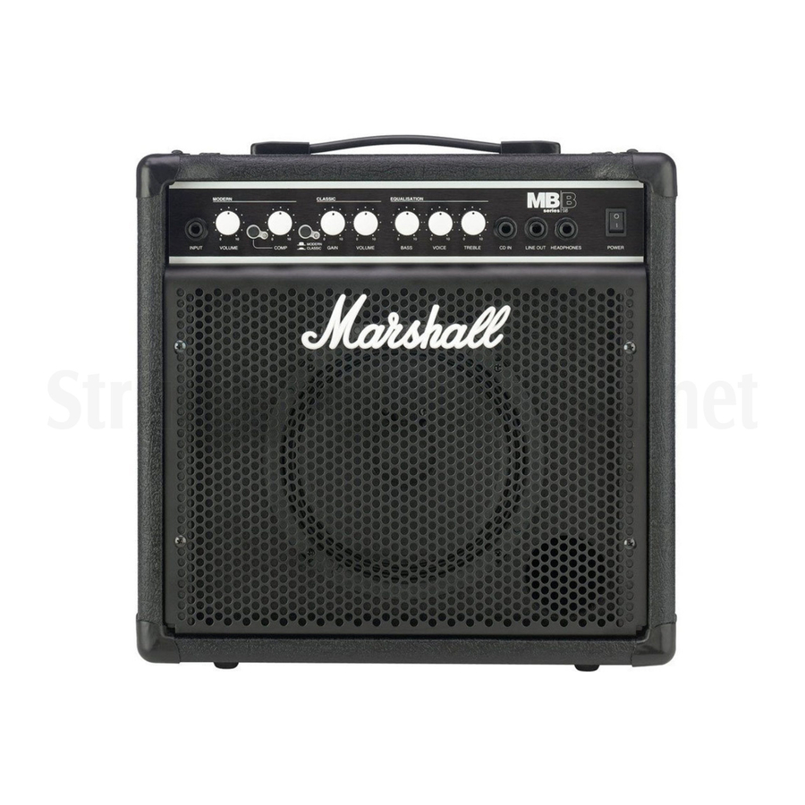 Marshall Amplification MB15 Owner's Manual