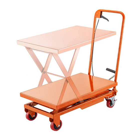 VEVOR TF15 Hydraulic Lift Table Manuals