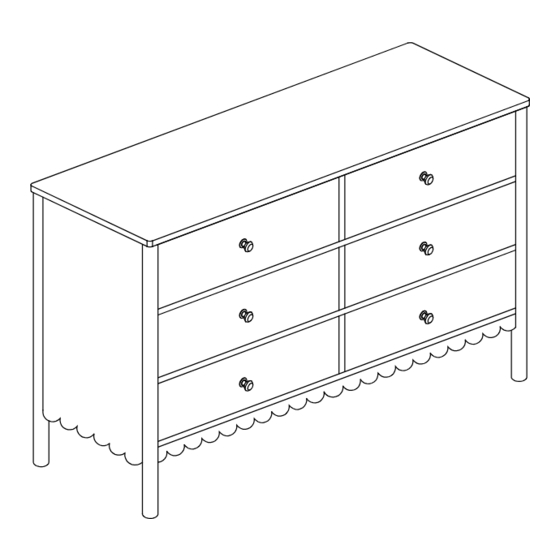 Mocka Maisie Scalloped Six Drawer Assembly Instructions Manual