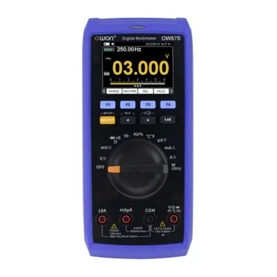Owon OW67 Series Manuals