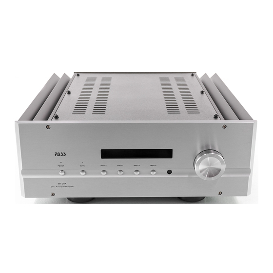 Pass Laboratories INT-30A Owner's Manual