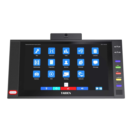 Taiden HCS-8600 Series Installation And Operating Manual