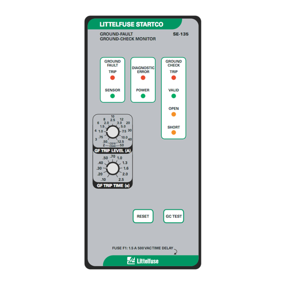 Littelfuse Startco SE-135 Fault Monitor Manuals