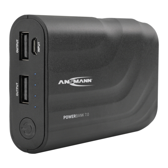 ANSMANN POWERBANK 7.0 Manual