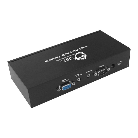 SIIG 4-Port VGA & Audio
Transmitter Quick Installation Manual
