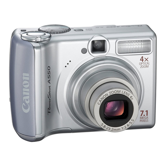 Canon Powershot A550 Advanced User's Manual