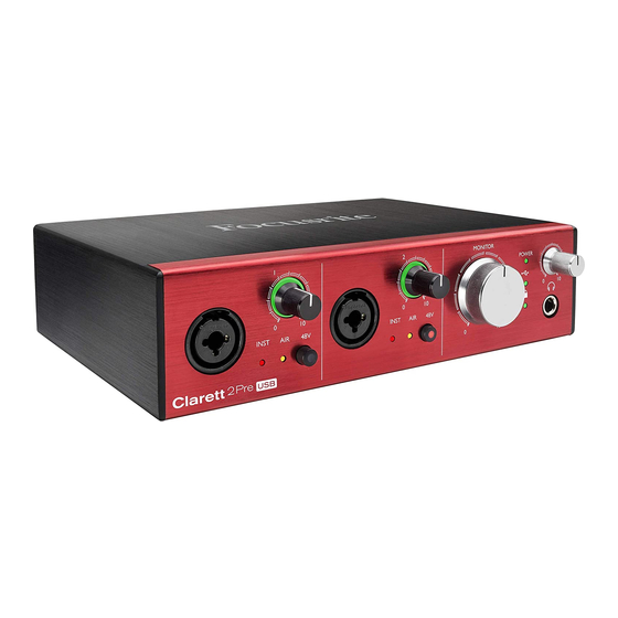 Focusrite Clarett 2Pre USB User Manual