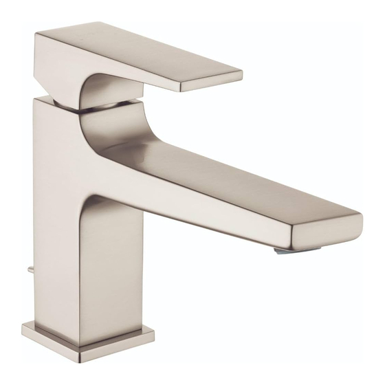 Hans Grohe Metropol 74513 Installation/User Instructions/Warranty
