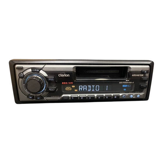 Clarion ARX4670R Service Manual