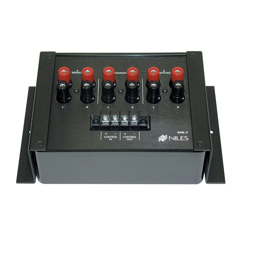 Niles SAS-1 Installation Manual