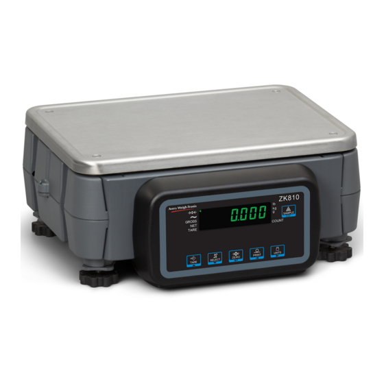 Avery Weigh-Tronix ZK810 User Instructions